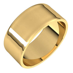 14K Yellow Gold 8 mm Ultra-Lightweight Flat Band Size 7
