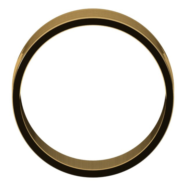 14K Yellow Gold 8 mm Ultra-Lightweight Flat Band Size 7