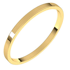 14K Yellow Gold 1.5 mm Ultra-Lightweight Flat Band Size 6.5