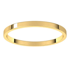 14K Yellow Gold 1.5 mm Ultra-Lightweight Flat Band Size 7