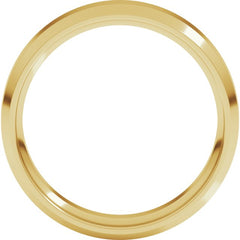 14K Yellow Gold 5 mm Beveled-Edge Comfort-Fit Flat Band Size 6