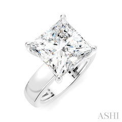 1/6 Ctw Princess Shape Round Cut Diamond Semi-Mount Engagement Ring in 14K White Gold