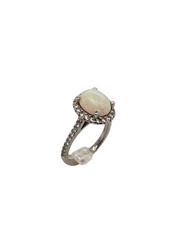 14kw Opal Ring with Diamonds