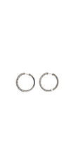 Sterling Silver Lab Grown Diamond Hoop