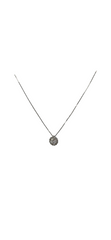 14k White Gold Lab Grown Diamond Necklace with Halo