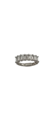 14k White Gold Emerald Cut Lab Grown Diamond Ring