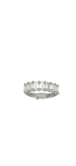 14k White Gold Emerald Cut Lab Grown Diamond Ring