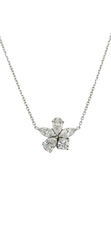 14k White Gold Fancy Shape Lab Grown Diamond Necklace