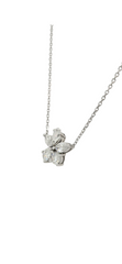 14k White Gold Fancy Shape Lab Grown Diamond Necklace