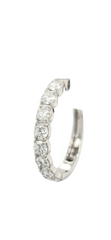Sterling Silver Lab Grown Diamond Hoop