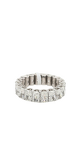 14k White Gold Eternity Radiant Cut Lab Grown Diamond Band