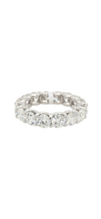 14k White Gold Eternity Band with Lab Grown Diamonds