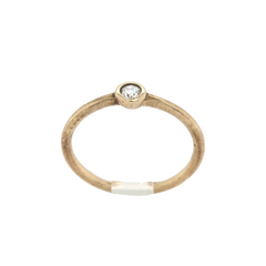 10k Yellow Gold Diamond Bezel Ring