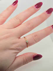 10k Yellow Gold Diamond Bezel Ring
