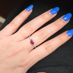14k White Gold Ruby Ring