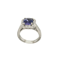14k White Gold Engagement Ring