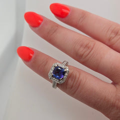 14k White Gold Engagement Ring