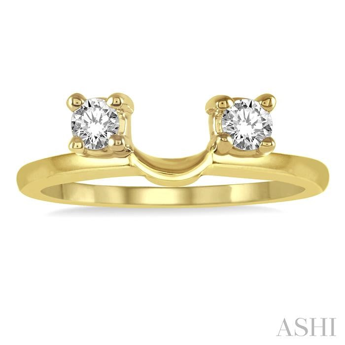 1/4 Ctw Round Cut Diamond Wrap Ring in 14K Yellow Gold