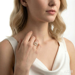 3/4 Ctw Round Cut Diamond Insert Ring in 14K Yellow Gold