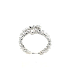 14k White Gold Wrap Ring With Diamonds Size 6