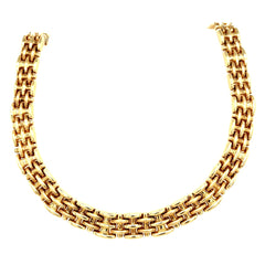 14k Yellow Solid Gold Tago Lock Necklace 16 Inches