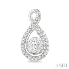 1/2 Ctw Lovebright Round Cut Diamond Earrings in 14K White Gold