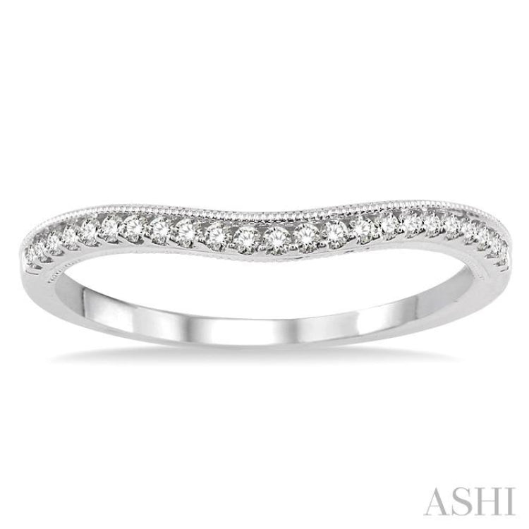 1/6 ctw Round Cut Diamond Wedding Band in 14K White Gold