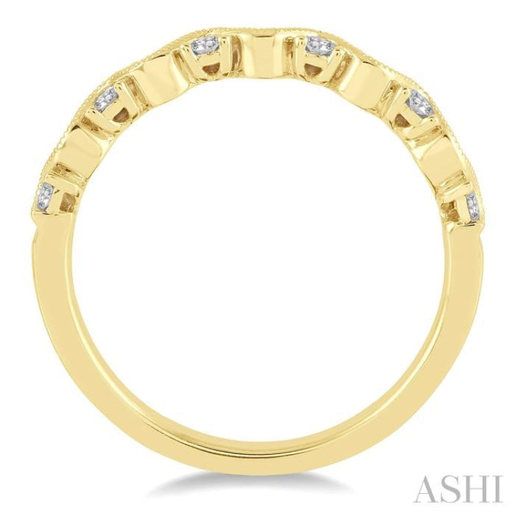 1/4 ctw Round Cut Diamond Stack Band in 14K Yellow Gold