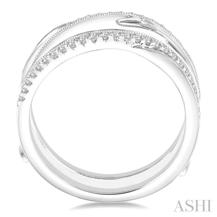 1/4 Ctw Round Diamond Insert Ring in 14K White Gold