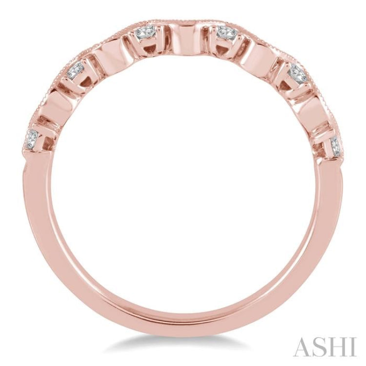 1/4 ctw Round Cut Diamond Stack Band in 14K Rose Gold