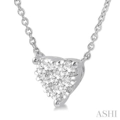 1/3 Ctw Lovebright Diamond Heart Necklace in 14K White Gold