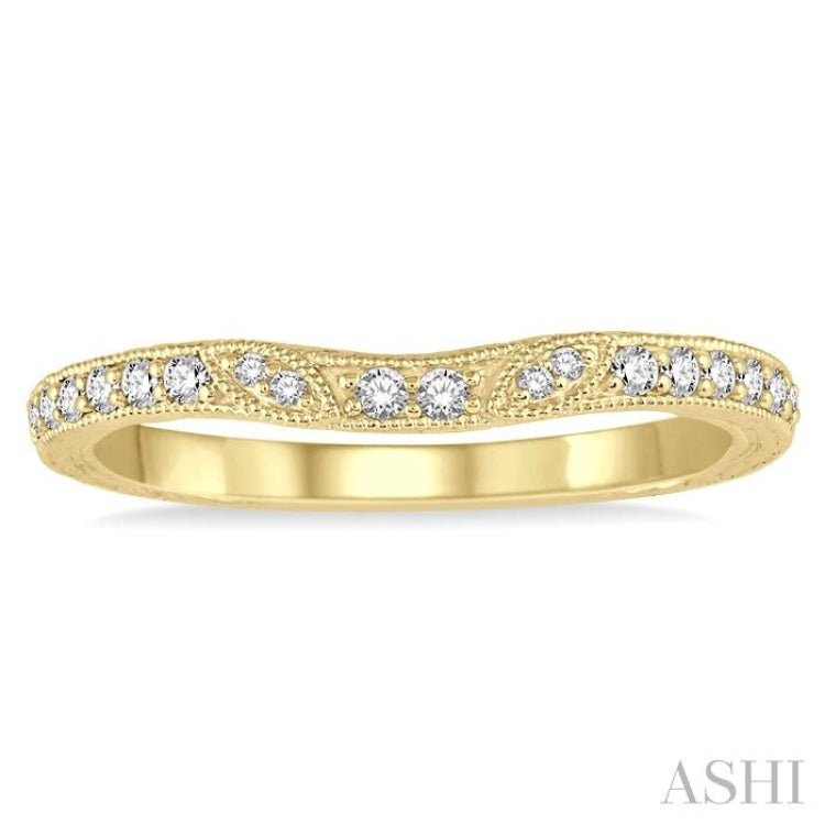 1/6 Ctw Round Cut Diamond Wedding Band in 14K Yellow Gold