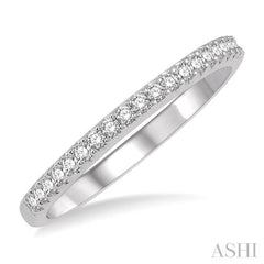 1/5 ctw Round Cut Diamond Wedding Band in 14K White Gold