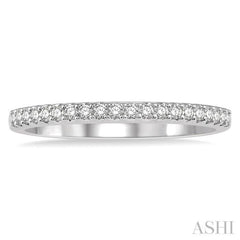 1/5 ctw Round Cut Diamond Wedding Band in 14K White Gold