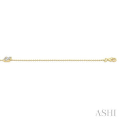1/8 Ctw Petite Fusion Diamond Fashion Bracelet in 10K Yellow Gold
