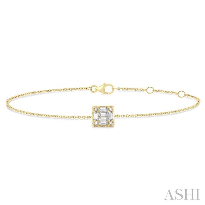 1/8 Ctw Petite Fusion Diamond Fashion Bracelet in 10K Yellow Gold