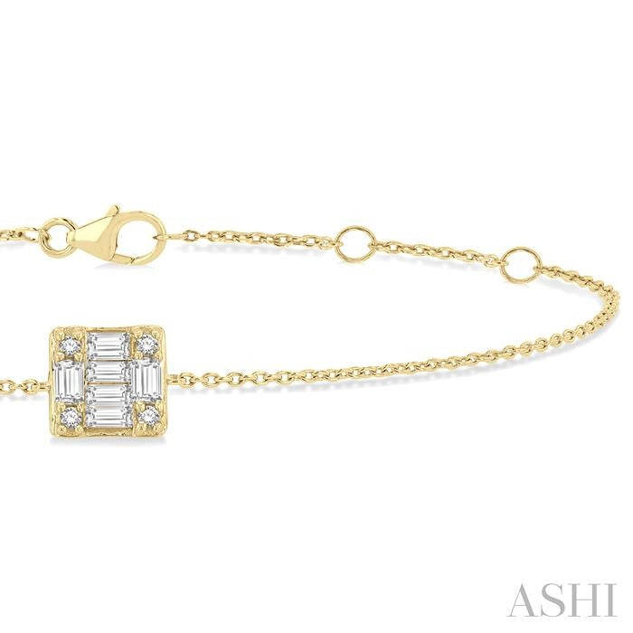 1/8 Ctw Petite Fusion Diamond Fashion Bracelet in 10K Yellow Gold