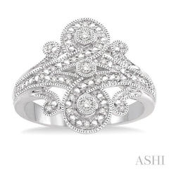 1/6 Ctw Round Cut Diamond Fashion Ring in Sterling Silver