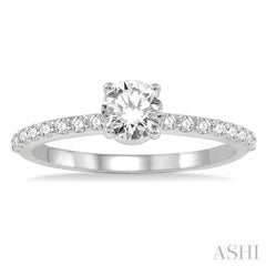 1/5 Ctw Diamond Semi-Mount Engagement Ring in 14K White Gold