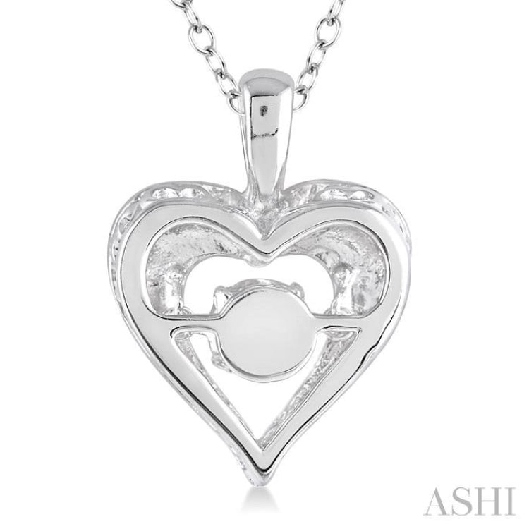 1/20 ctw Diamond Emotion Pendant in Sterling Silver with Chain