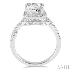 1/3 ctw Diamond Semi-mount Engagement Ring in 14K White Gold