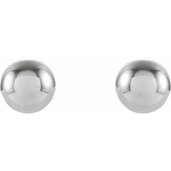 14K White 3 mm Ball Stud Earrings