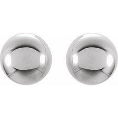 14K White 4 mm Ball Stud Earrings