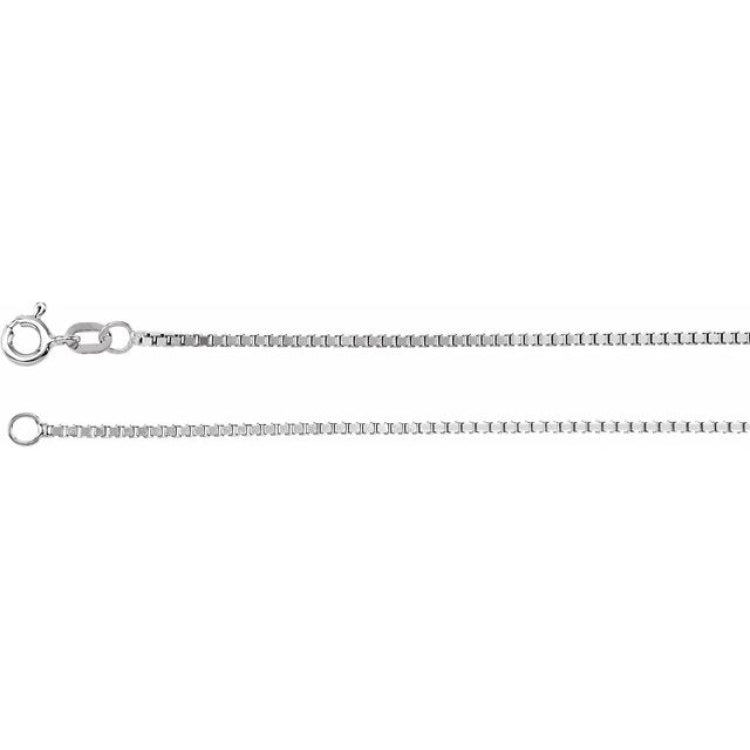 Sterling Silver 1.3 mm Diamond-Cut Box 18" Chain