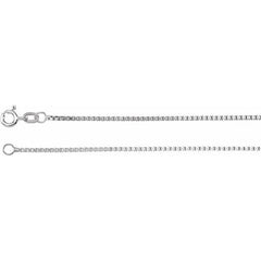 Sterling Silver 1.3 mm Diamond-Cut Box 18" Chain