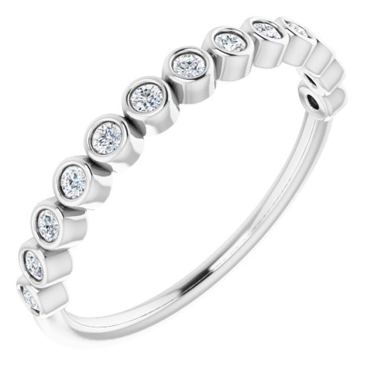 14K White 1/6 CTW Natural Diamond Anniversary Band