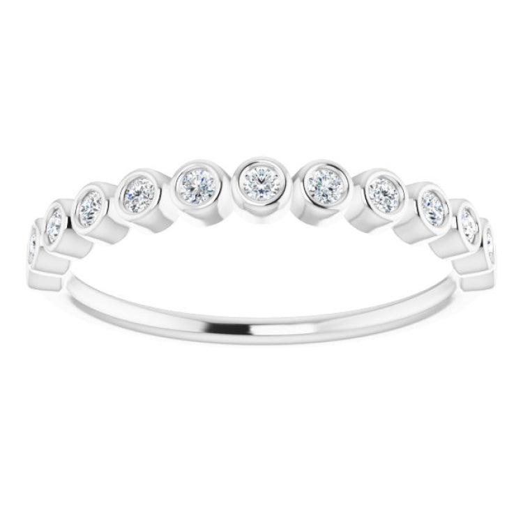 14K White 1/6 CTW Natural Diamond Anniversary Band