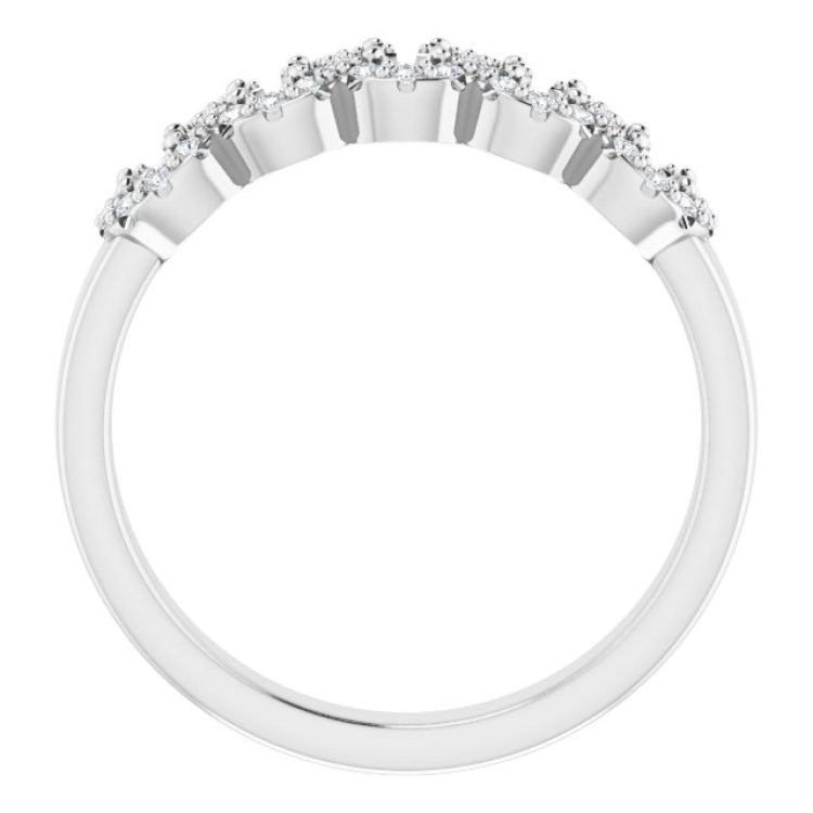 14K White 5/8 CTW Natural Diamond Anniversary Band