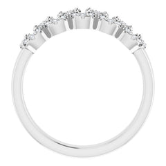 14K White 5/8 CTW Natural Diamond Anniversary Band