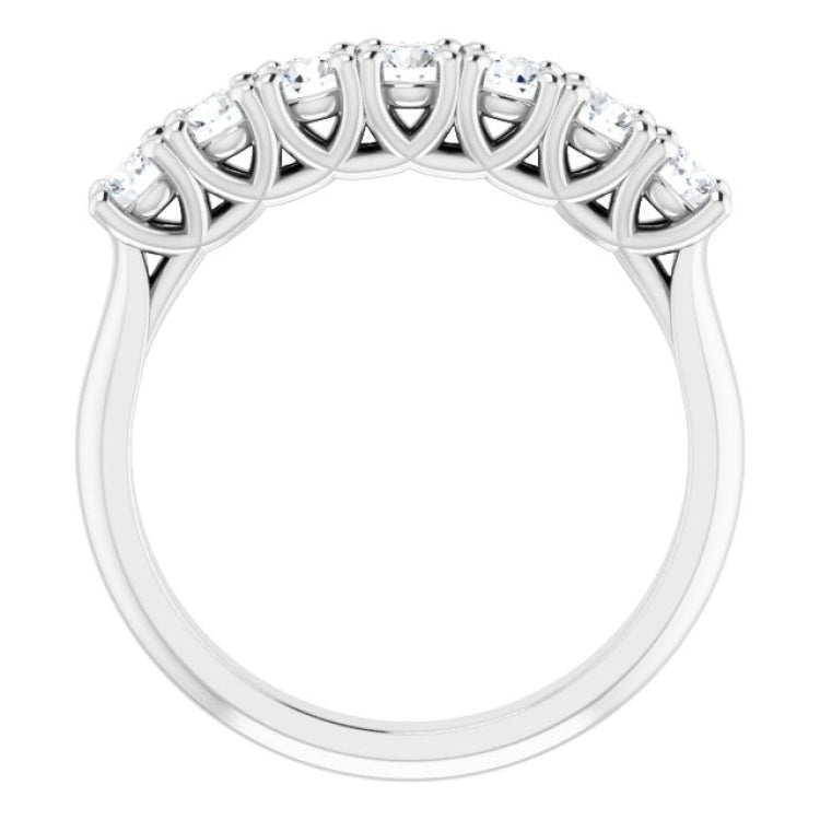 Platinum 3/4 CTW Natural Diamond Seven-Stone Anniversary Band